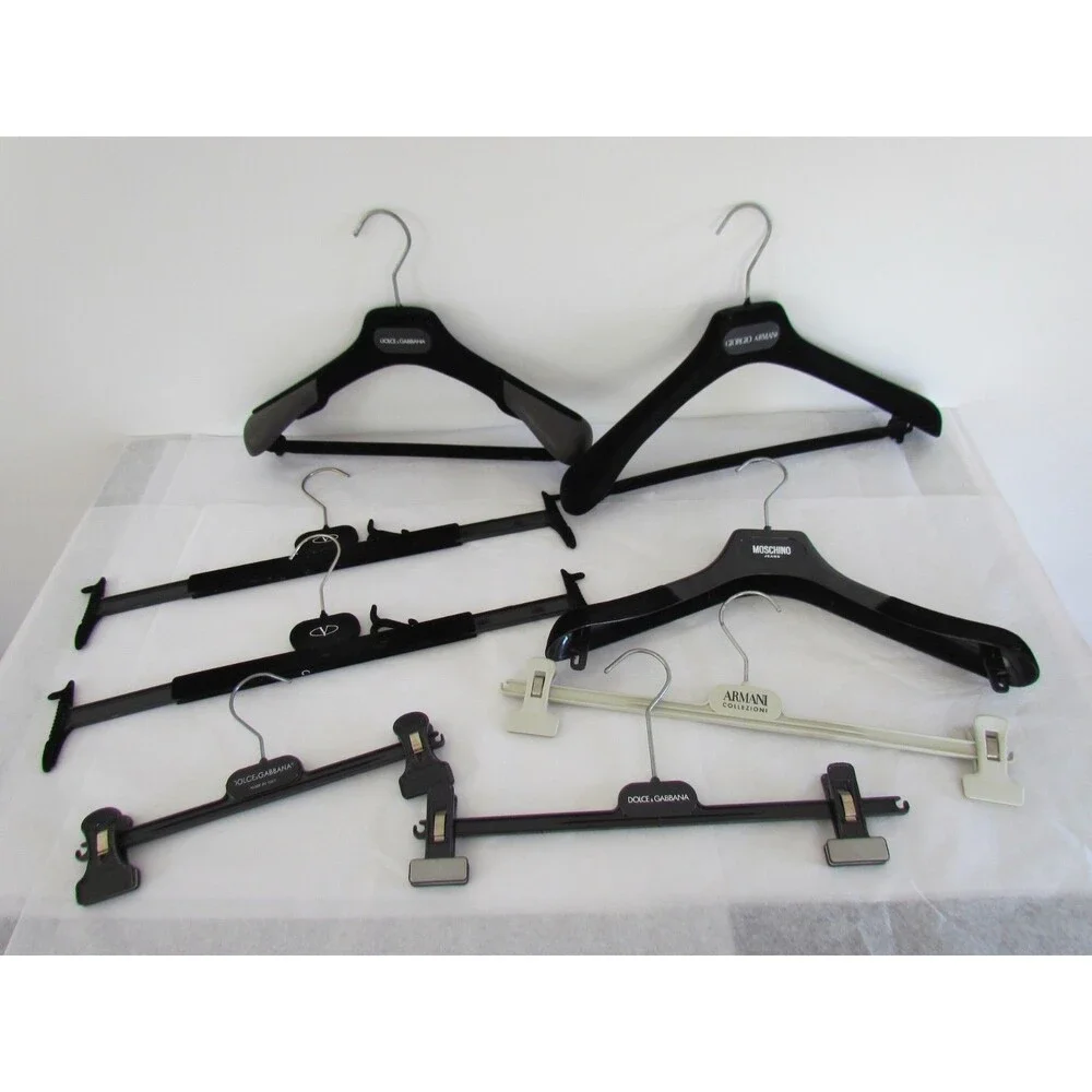 Vintage Designer Hanger Lot 7 Armani Valentino Garavani Moschino D&G Luxury Y2K